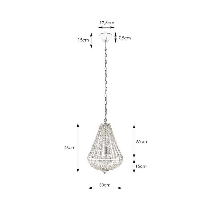 Markslöjd 106118 - Lustre en cristal sur chaîne GRÄNSÖ 1xE27/60W/230V