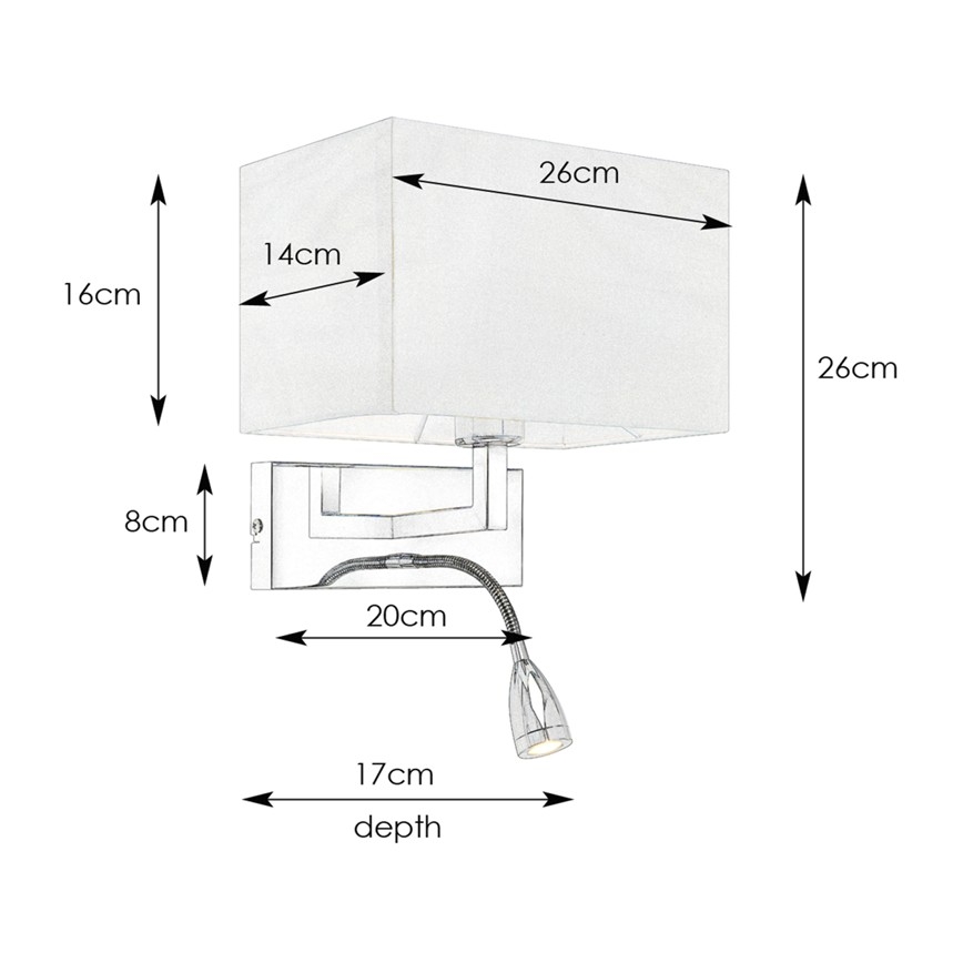 Markslöjd 106308 - Applique a LED SAVOY LED/3W+E27/60W/230V