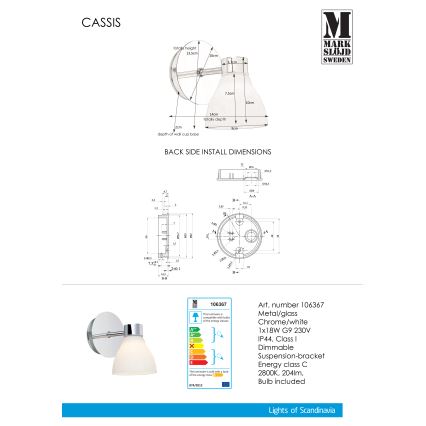 Markslöjd 106367 - Applique CASSIS 1xG9/18W/230V