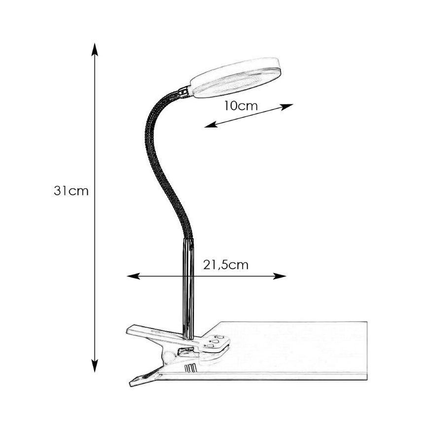 Markslöjd 106471 - LED Lampe mit Clip FLEX LED/5W/230V