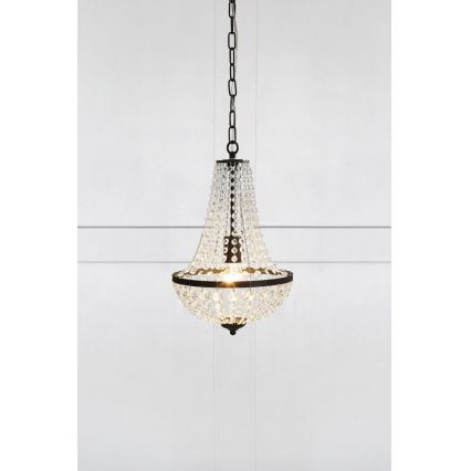 Marpzlöjd 107026 - Lampadario di cristallo dimmerabile da bagno GRÄNSÖ 1xE27/60W/230V