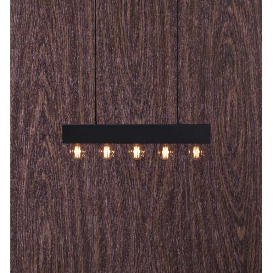 Marpzlöjd 107037 - Lampadario a sospensione con filo COUTURE 5xE27/40W/230V nero