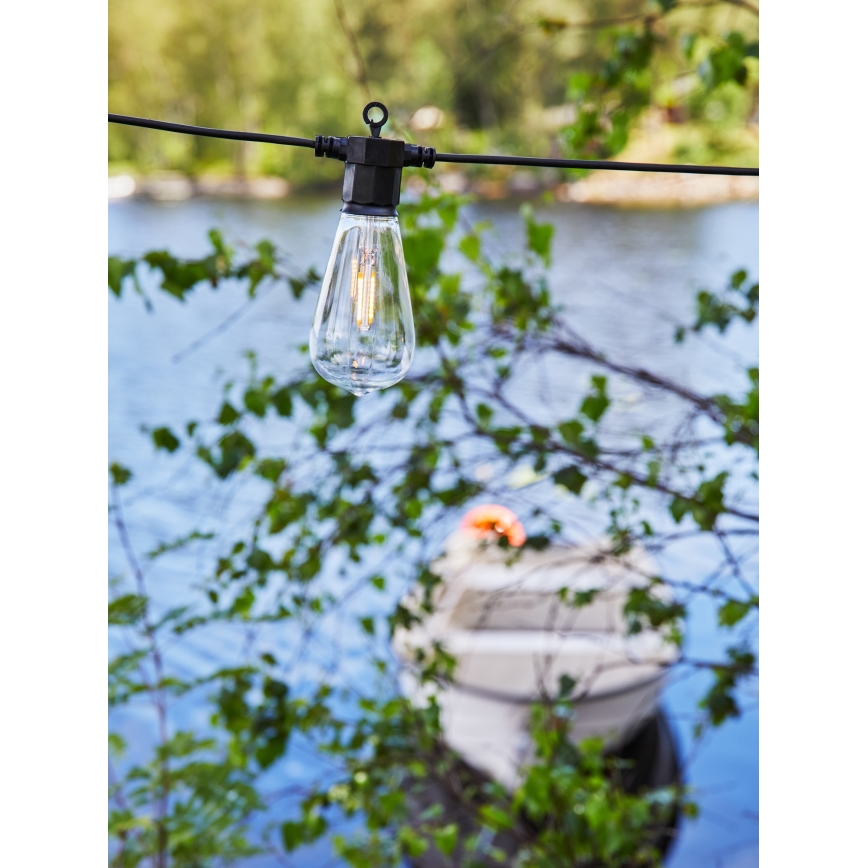 Markslöjd 107293 - Dekorative LED-Outdoor-Lichterkette GARLAND GARDEN 10xLED 5,5m IP44