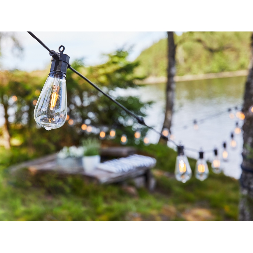 Markslöjd 107293 - Dekorative LED-Outdoor-Lichterkette GARLAND GARDEN 10xLED 5,5m IP44