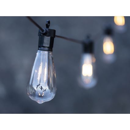 Markslöjd 107293 - Dekorative LED-Outdoor-Lichterkette GARLAND GARDEN 10xLED 5,5m IP44