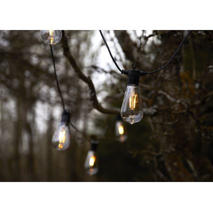 Markslöjd 107293 - Dekorative LED-Outdoor-Lichterkette GARLAND GARDEN 10xLED 5,5m IP44
