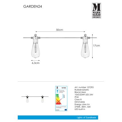 Markslöjd 107293 - Dekorative LED-Outdoor-Lichterkette GARLAND GARDEN 10xLED 5,5m IP44