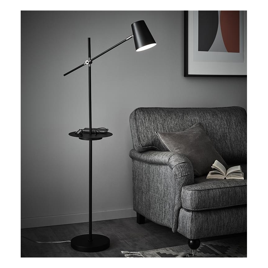 Markslöjd 107307 - Lampadaire avec USB LINEAR 1xE14/40W/230V