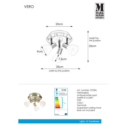 Markslöjd 107506 - Spot VERO 3xE14/40W/230V laiton