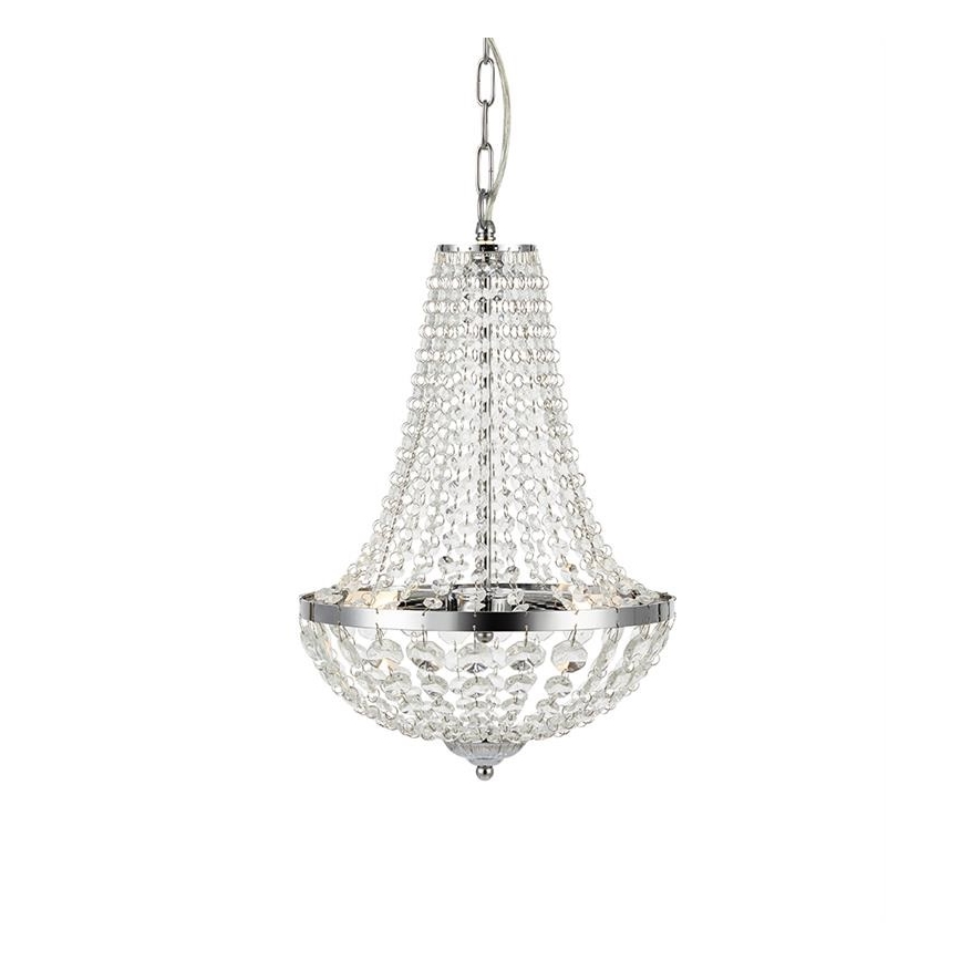Markslöjd 107550 - Lampadario di cristallo da bagno a sospensione con catena GRÄNSÖ 2xG9/20W/230V IP44