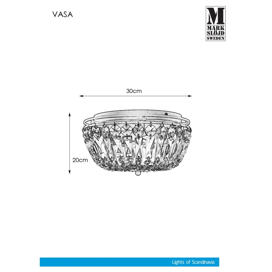 Markslöjd 107587 - Plafonnier VASA 3xE14/40W/230V