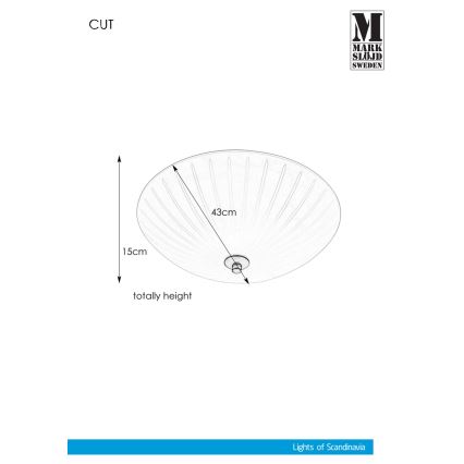 Markslöjd 107759 - Plafonnier CUT 3xE14/40W/230V d. 43 cm