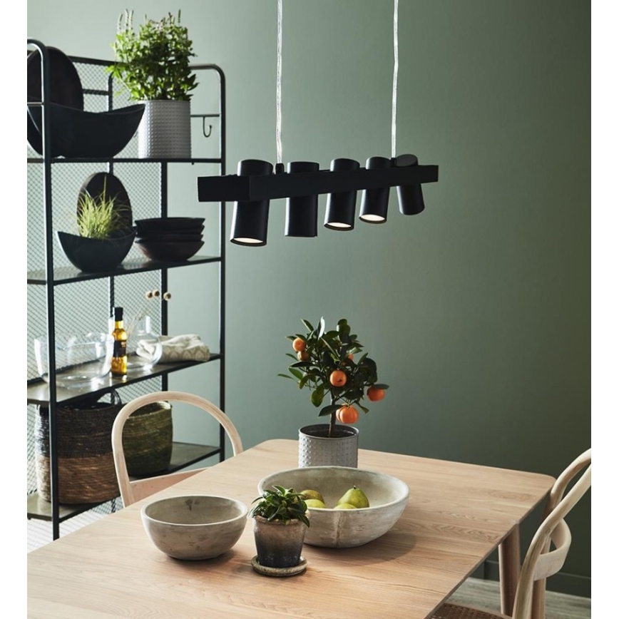Markslöjd 107784 - Suspension avec fil TORINO 5xGU10/7W/230V