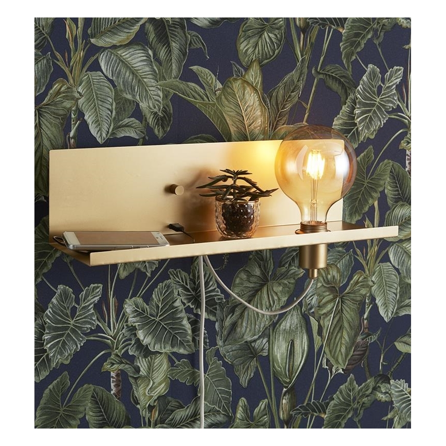Markslöjd 107791 - Applique dimmerabile con presa USB MULTI 1xE27/60W/230V