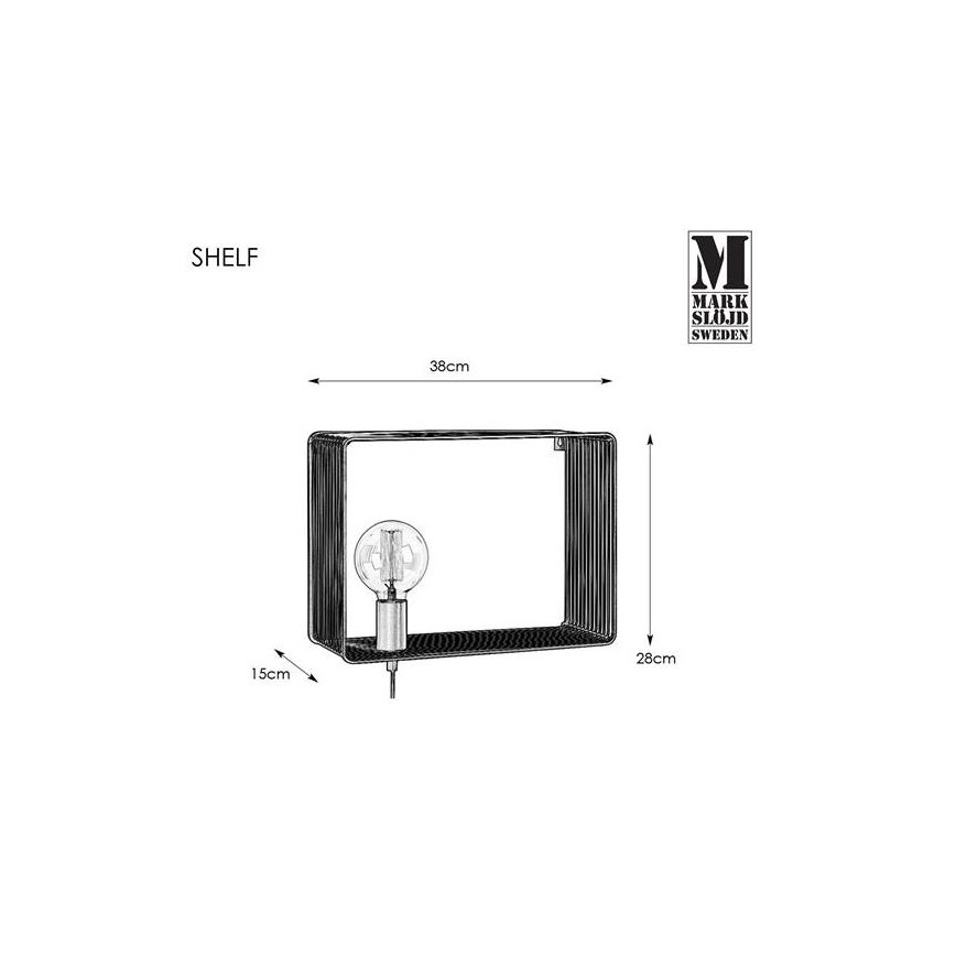 Markslöjd 107814 - Applique murale SHELF 1xE27/60W/230V