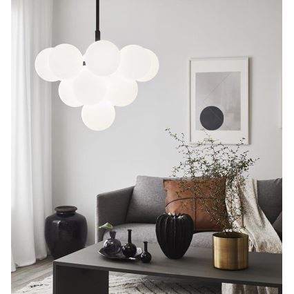 Markslöjd 107911 - Lampadario a stelo MERLOT 13xG9/20W/230V Ø 56 cm bianco/nero