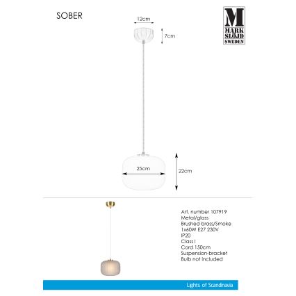 Markslöjd 107919 - Lampadario a sospensione con filo SOBER 1xE27/20W/230V
