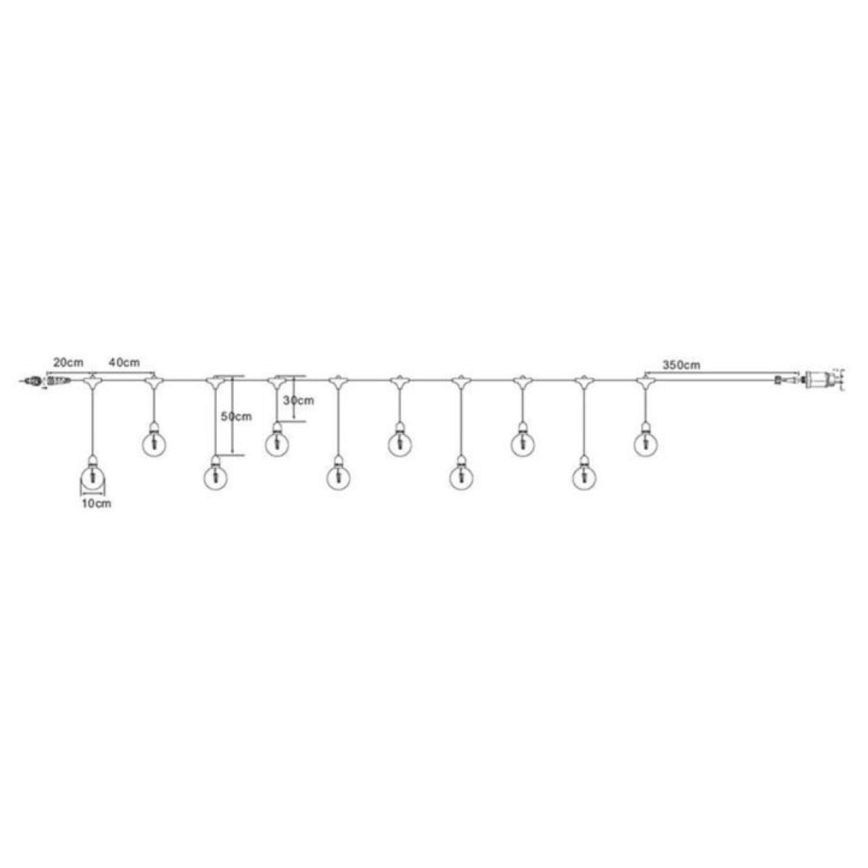 Markslöjd 108021 - LED-Außenkette GARDEN24 START 7,5m 10xLED/2,9W/230V IP44