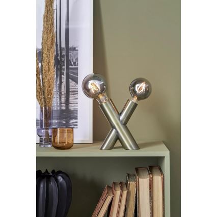 Markslöjd 108053 - Lampe de table SIMUL 1xE27/40W + 1xE14/40W/230V doré