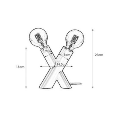Markslöjd 108053 - Lampe de table SIMUL 1xE27/40W + 1xE14/40W/230V doré