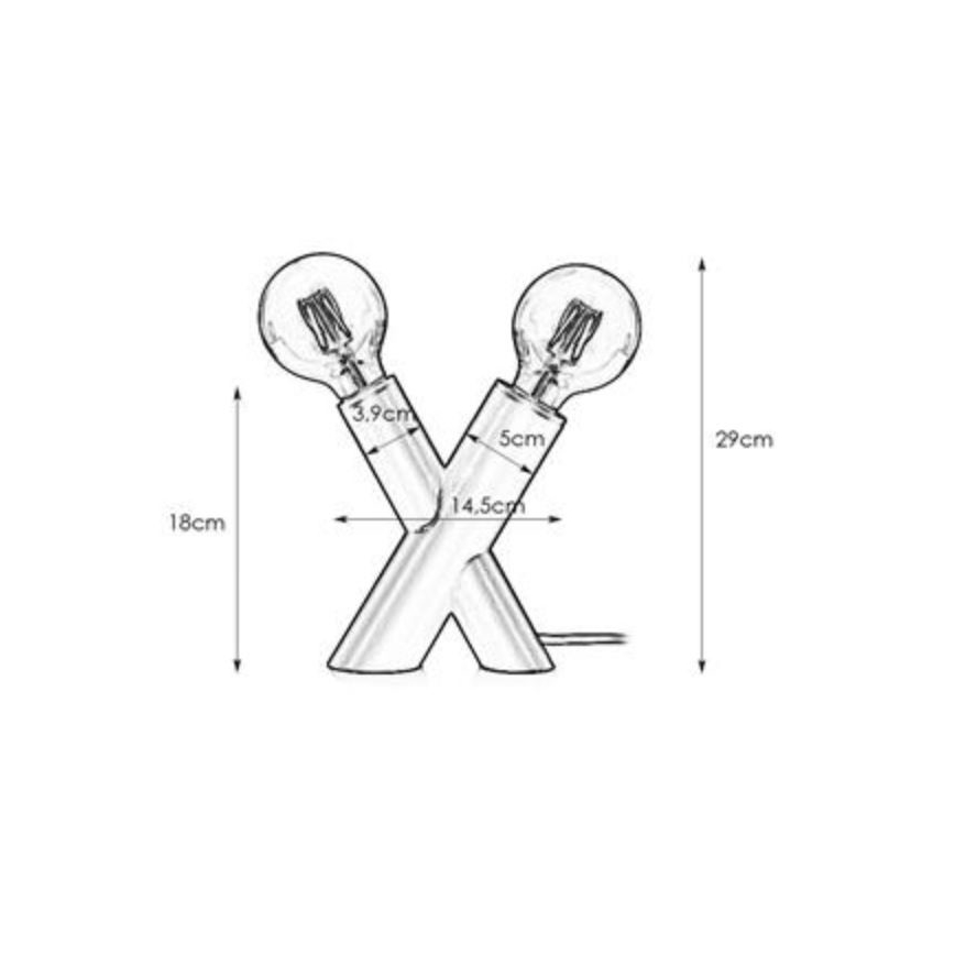 Markslöjd 108053 - Lampe de table SIMUL 1xE27/40W + 1xE14/40W/230V doré