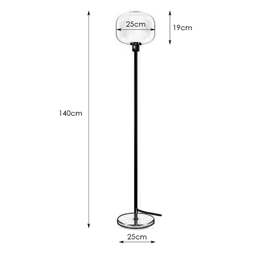 Markslöjd 108054 - Lampada da terra SOBER 1xE27/40W/230V ottone