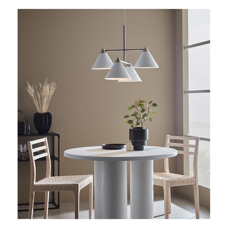 Markslöjd 108077 - Kronleuchter an Schnur KLINT 4xE14/40W/230V weiß