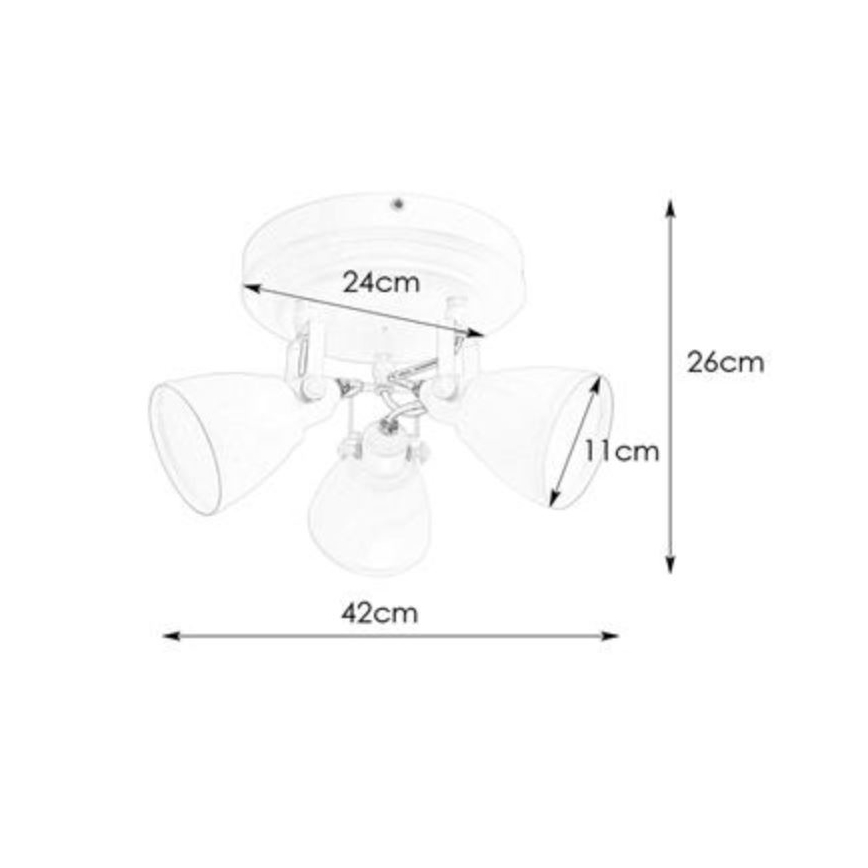 Markslöjd 108081 - Spot salle de bain FJÄLLBACKA 3xG9/20W/230V IP44 noir