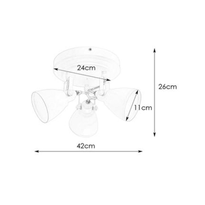 Markslöjd 108083 - Spot salle de bain FJÄLLBACKA 3xG9/20W/230V IP44 blanc