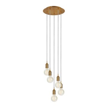 Markslöjd 108100 - Lampadario su filo BRONX 5xE27/60W/230V bronzo