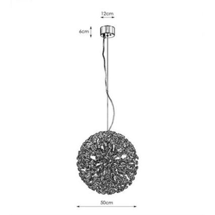 Markslöjd 108101 - Kristallkronleuchter an Schnur BOLID 9xG9/20W/230V