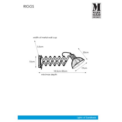 Markslöjd 108104 - Applique murale RIGGS 1xE27/60W/230V laiton
