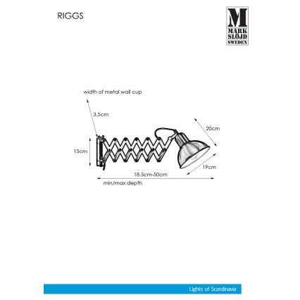 Markslöjd 108105 - Applique murale RIGGS 1xE27/60W/230V noir