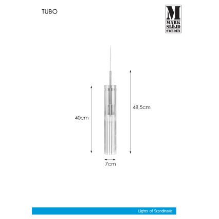 Markslöjd 108112 - Suspension filaire TUBO 1xE14/40W/230V