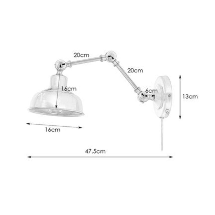 Markslöjd 108115 - Applique murale GRIMSTAD 1xE27/60W/230V