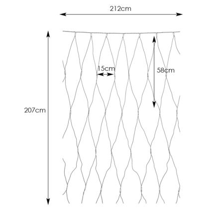 Markslöjd 108178 - LED tenda luminosa natalizia da esterno GARDEN24 160xLED/4W/24V 2x2m bianco caldo