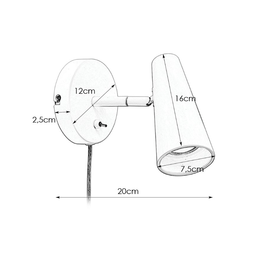 Markslöjd 108199 - Luce Spot da parete CREST 1xGU10/7W/230V bianco