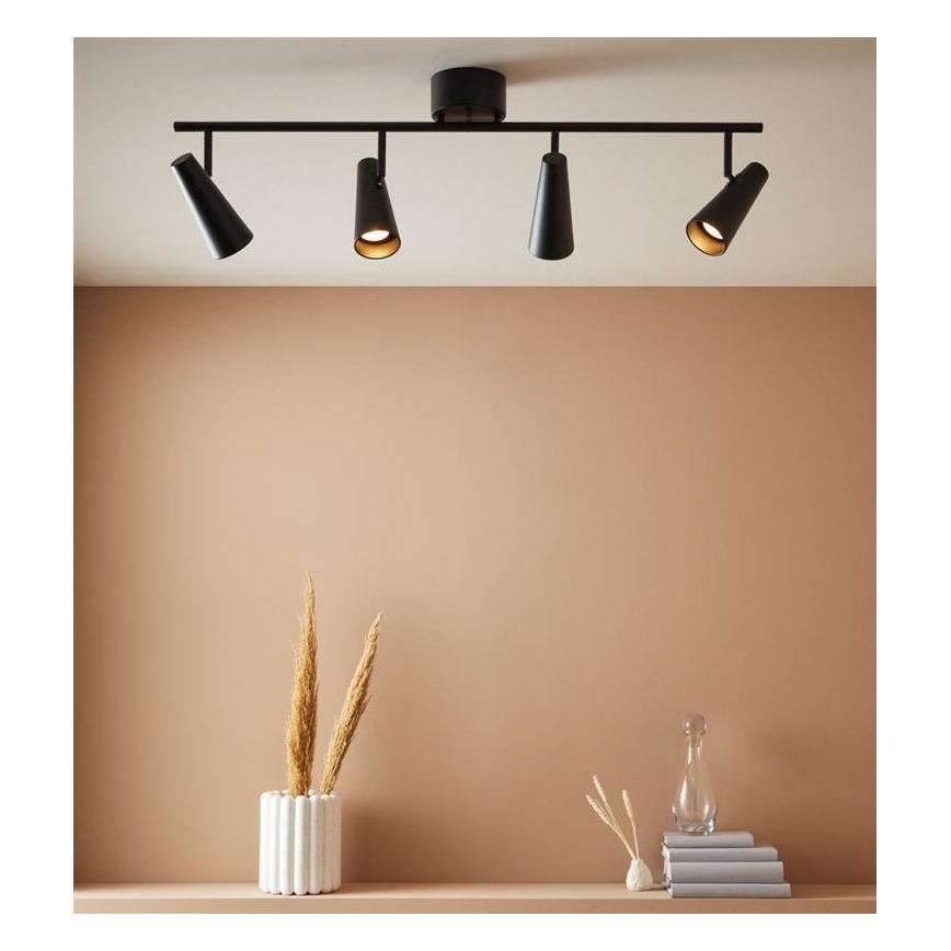 Markslöjd 108202 - Faretto CREST 4xGU10/7W/230V nero