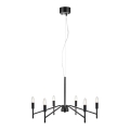 Markslöjd 108209 - Lampadario su corda MONARCH 6xE14/18W/230V nero