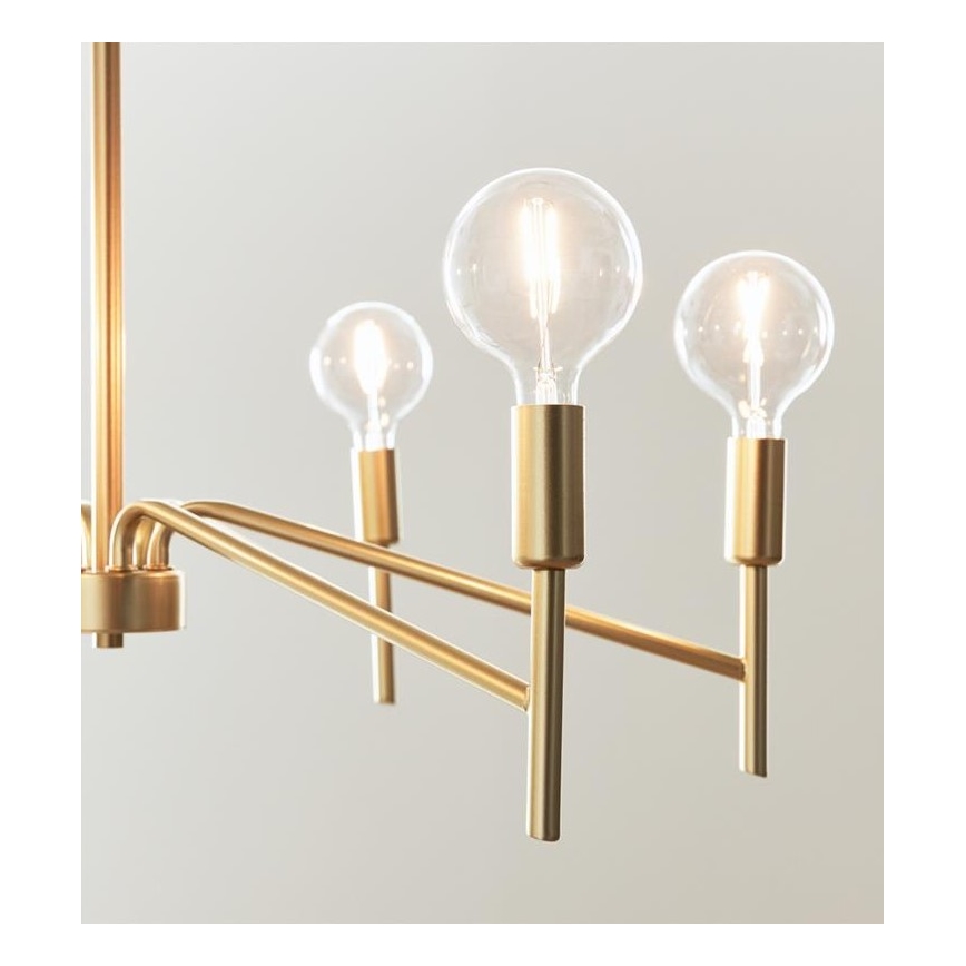 Markslöjd 108210 - Lampadario con filo MONARCH 6xE14/18W/230V oro