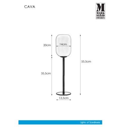 Markslöjd 108251 - Lampada da tavolo CAVA 1xE14/40W/230V oro