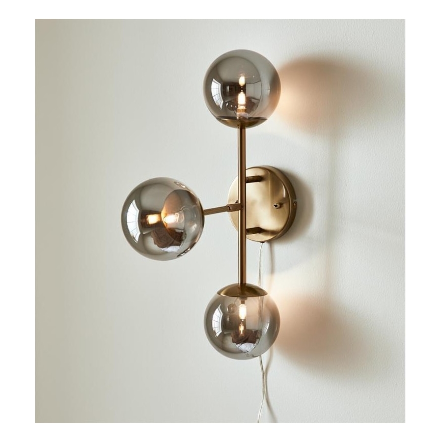 Markslöjd 108253 - Applique  TRINITY 3xG9/20W/230V oro/grigia