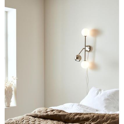 Markslöjd 108256 - Applique BESIDE 2xG9/20W/230V + 1xGU10/7W/230V cromo opaco