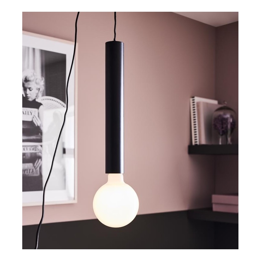 Markslöjd 108260 - Kronleuchter an einer Schnur SENCILLO 1xE27/40W/230V schwarz