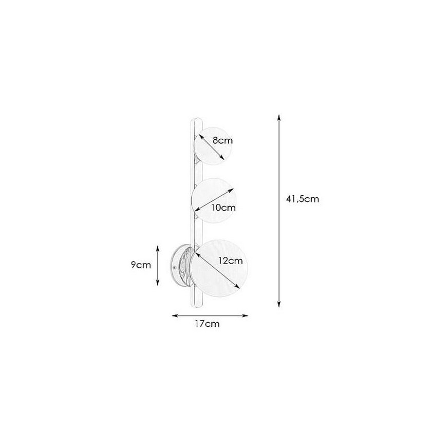 Markslöjd 108349 - Applique da bagno PURO 3xG9/20W/230V IP44 nero