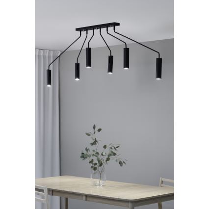 Markslöjd 108508 - Luce Spot RAMUS 6xGU10/25W/230V nero