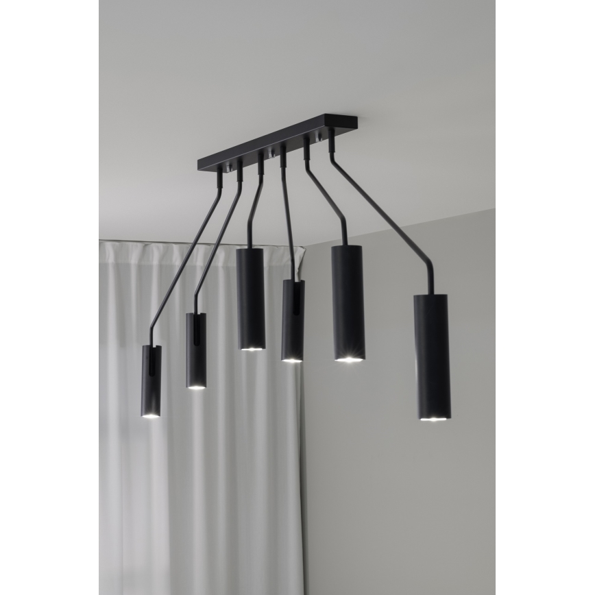 Markslöjd 108508 - Luce Spot RAMUS 6xGU10/25W/230V nero