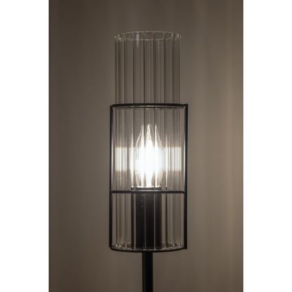 Markslöjd 108556 - Lampe de table TUBO 1xE14/40W/230V 65 cm noir/clear