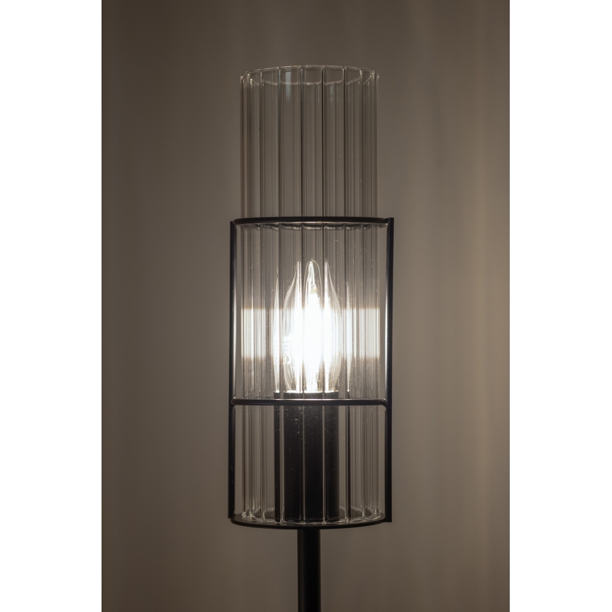 Markslöjd 108556 - Lampe de table TUBO 1xE14/40W/230V 65 cm noir/clear