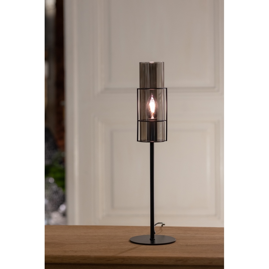 Markslöjd 108559 - Lampada da tavolo TUBO 1xE14/40W/230V 50 cm nero